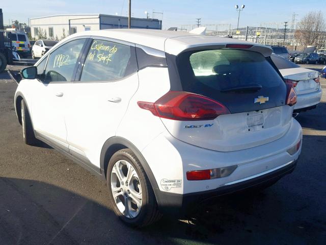 1G1FW6S05H4149770 - 2017 CHEVROLET BOLT EV LT WHITE photo 3