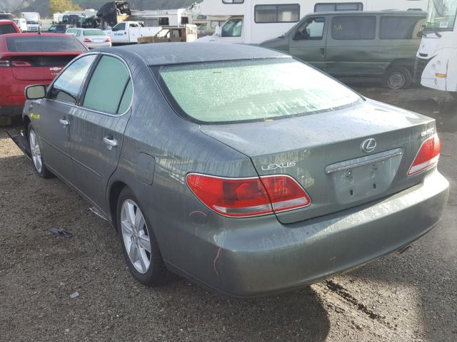 JTHBA30G455122907 - 2005 LEXUS ES 330 GREEN photo 3