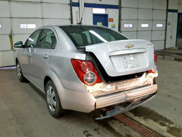 1G1JB5SG5D4119627 - 2013 CHEVROLET SONIC LS 银色 照片 3