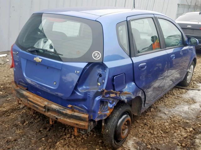KL1TD66EX9B314058 - 2009 CHEVROLET AVEO LS BLUE photo 4
