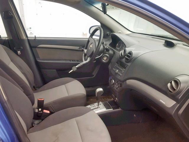 KL1TD66EX9B314058 - 2009 CHEVROLET AVEO LS BLUE photo 5