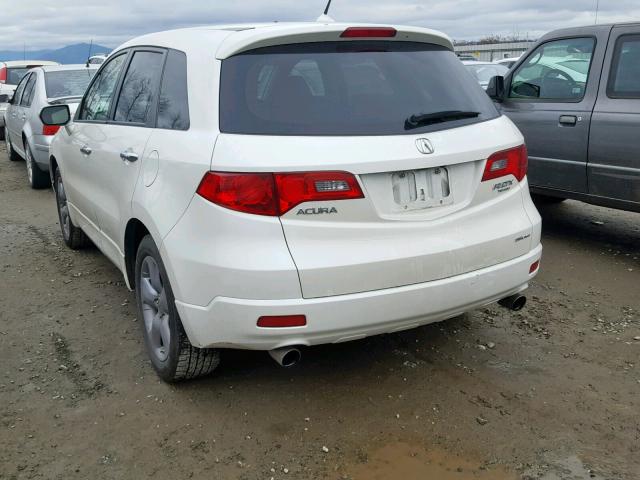 5J8TB18529A002175 - 2009 ACURA RDX TECHNO WHITE photo 3