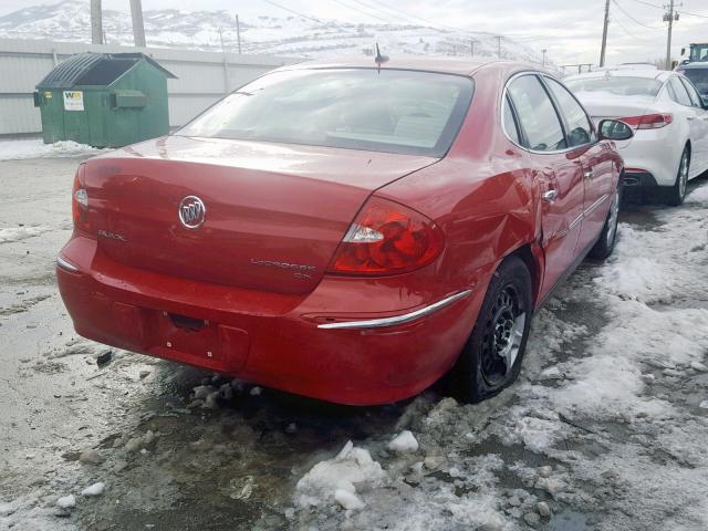 2G4WC582381127938 - 2008 BUICK LACROSSE C RED photo 4
