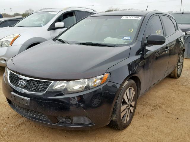 KNAFU5A20D5742271 - 2013 KIA FORTE EX BLACK photo 2