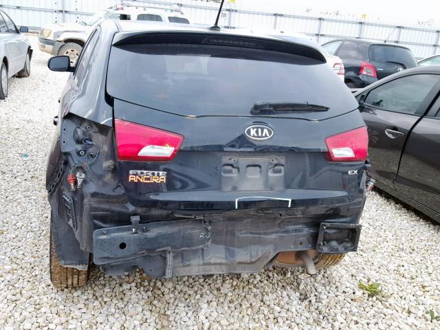 KNAFU5A20D5742271 - 2013 KIA FORTE EX BLACK photo 9