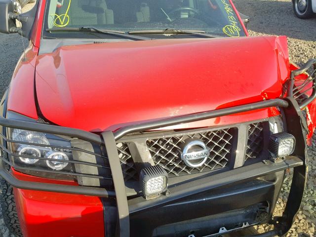 1N6AA0EC5CN323307 - 2012 NISSAN TITAN S RED photo 7