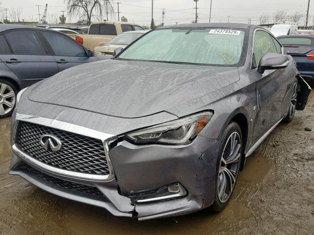 JN1CV7EK6HM110298 - 2017 INFINITI Q60 BASE GRAY photo 2