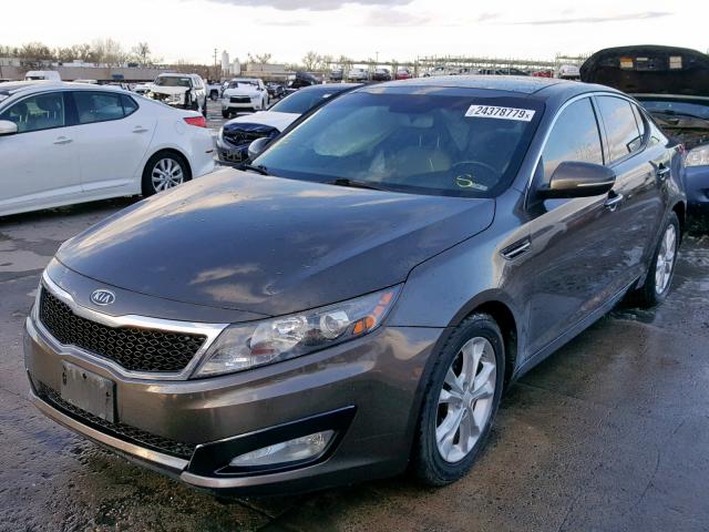 5XXGN4A76CG061536 - 2012 KIA OPTIMA EX BROWN photo 2