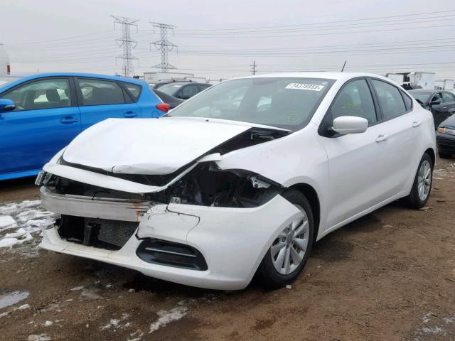 1C3CDFBB2ED676988 - 2014 DODGE DART SXT WHITE photo 2