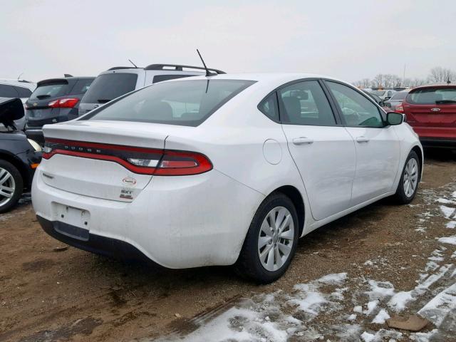 1C3CDFBB2ED676988 - 2014 DODGE DART SXT WHITE photo 4