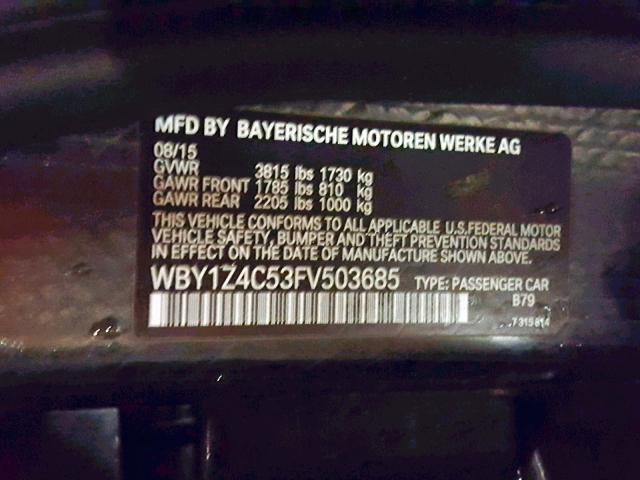 WBY1Z4C53FV503685 - 2015 BMW I3 REX BLACK photo 10