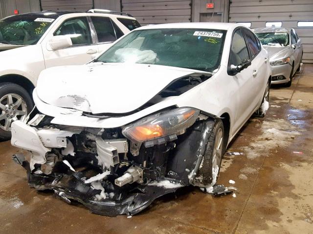 1C3CDFBB8ED673447 - 2014 DODGE DART SXT WHITE photo 2