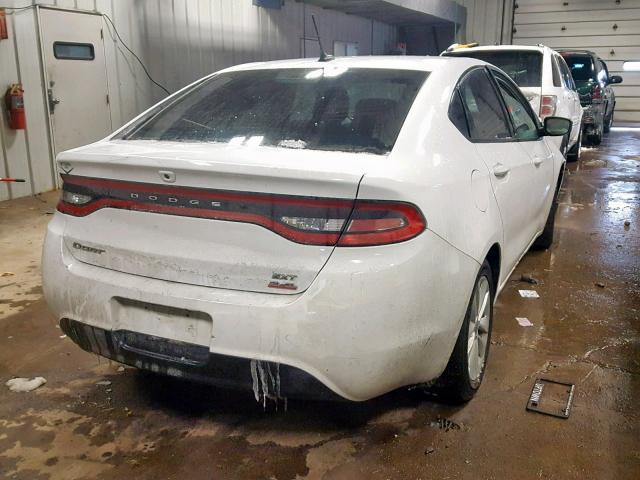 1C3CDFBB8ED673447 - 2014 DODGE DART SXT WHITE photo 4