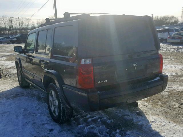 1J8HG48P27C632166 - 2007 JEEP COMMANDER BLACK photo 3