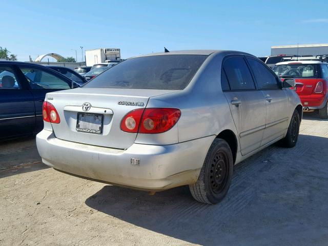 1NXBR32E38Z007341 - 2008 TOYOTA COROLLA CE SILVER photo 4