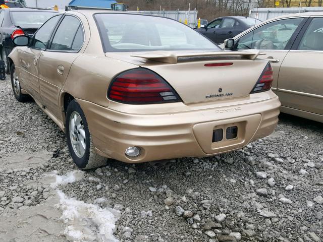 1G2NF52EX2C100106 - 2002 PONTIAC GRAND AM S TAN photo 3