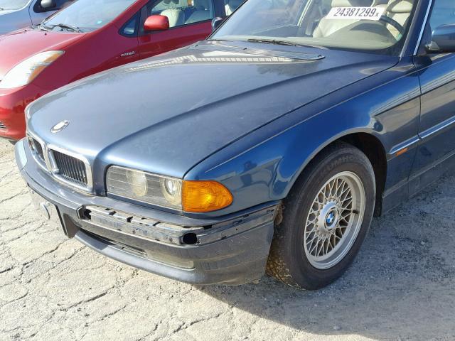 WBAGF6326SDH00694 - 1995 BMW 740 I AUTO BLUE photo 9