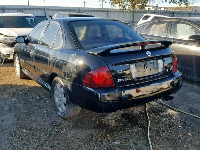 3N1AB51AX6L581038 - 2006 NISSAN SENTRA SE- BLACK photo 3