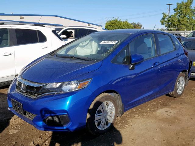 3HGGK5H48JM733491 - 2018 HONDA FIT LX BLUE photo 2