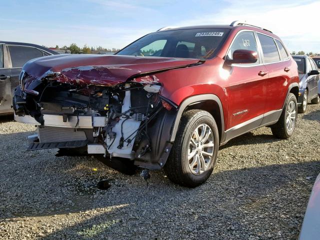 1C4PJMCB6KD158063 - 2019 JEEP CHEROKEE L RED photo 2