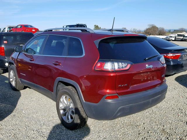 1C4PJMCB6KD158063 - 2019 JEEP CHEROKEE L RED photo 3