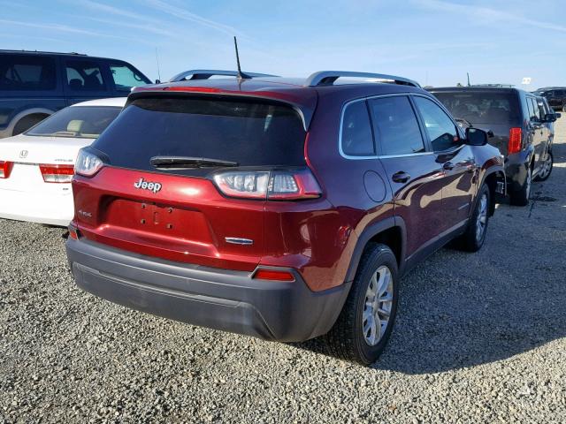 1C4PJMCB6KD158063 - 2019 JEEP CHEROKEE L RED photo 4