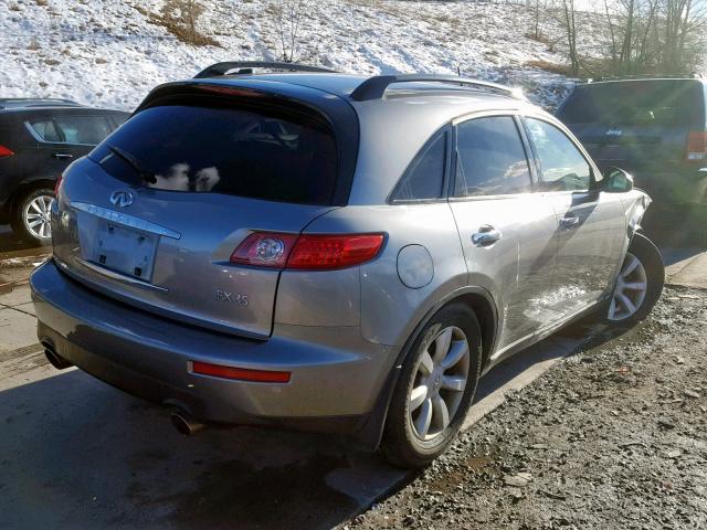 JNRAS08W15X220379 - 2005 INFINITI FX35 GRAY photo 4