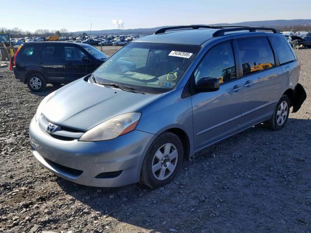 5TDZK23C28S155029 - 2008 TOYOTA SIENNA CE BLUE photo 2