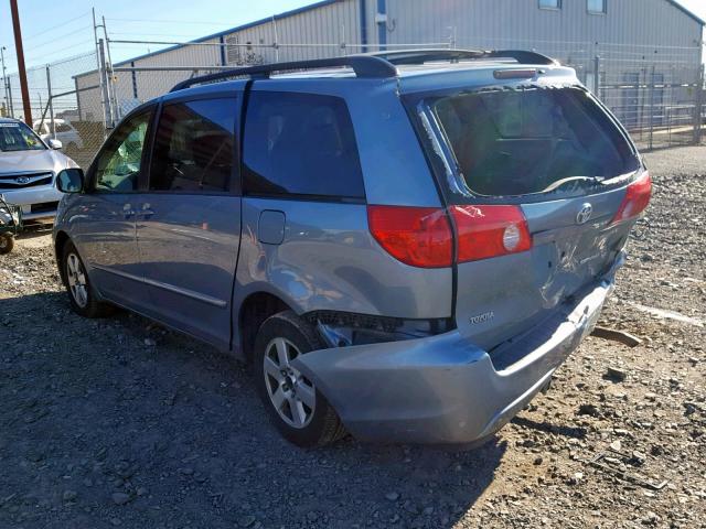 5TDZK23C28S155029 - 2008 TOYOTA SIENNA CE BLUE photo 3