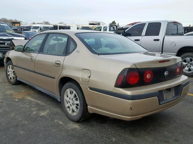 2G1WF52E849355310 - 2004 CHEVROLET IMPALA TAN photo 3