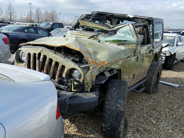 1C4AJWAG6DL675940 - 2013 JEEP WRANGLER S GREEN photo 2