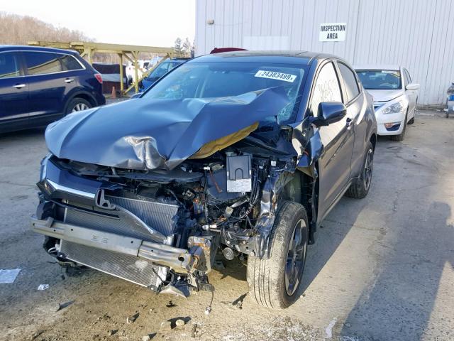 3CZRU6H53JM704300 - 2018 HONDA HR-V EX GRAY photo 2