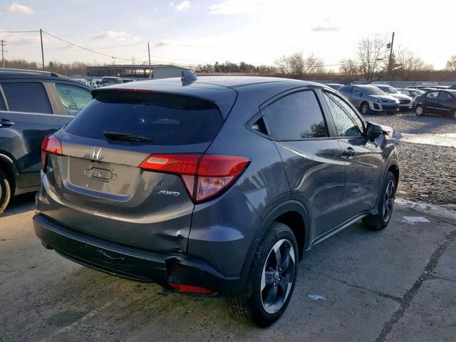 3CZRU6H53JM704300 - 2018 HONDA HR-V EX GRAY photo 4