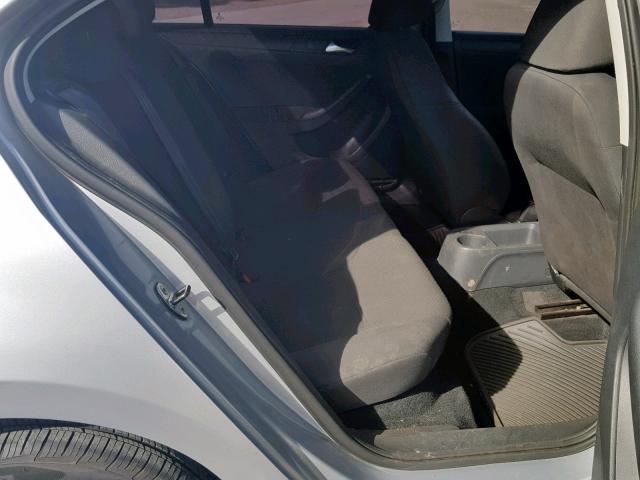 3VW1K7AJ5BM374308 - 2011 VOLKSWAGEN JETTA BASE 银色 照片 6