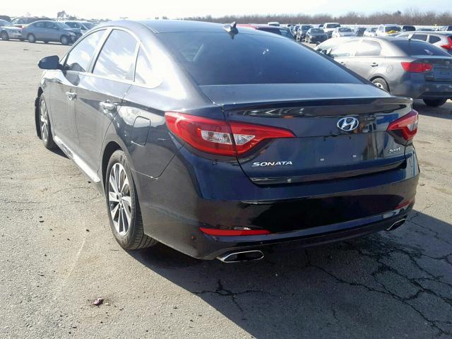 5NPE34AF3HH595996 - 2017 HYUNDAI SONATA SPO BLACK photo 3