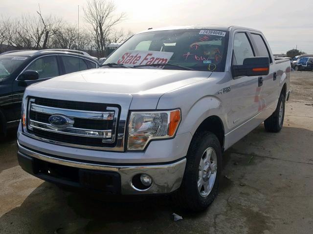 1FTFW1CT0DFD47755 - 2013 FORD F150 SUPER SILVER photo 2