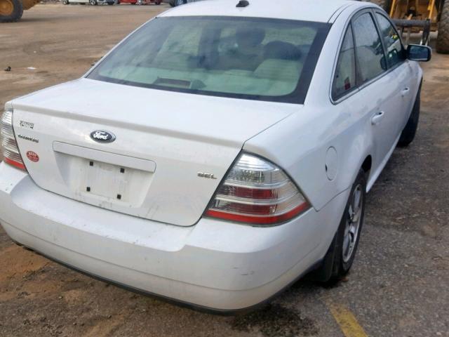 1FAHP24W08G175897 - 2008 FORD TAURUS SEL WHITE photo 4