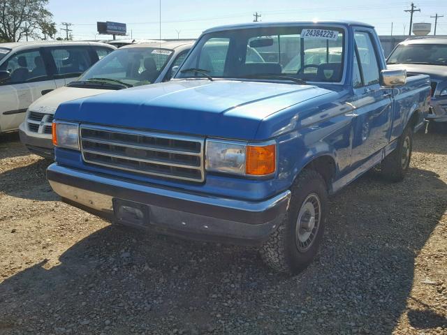 1FTDF15N8KPA99204 - 1989 FORD F150 BLUE photo 2