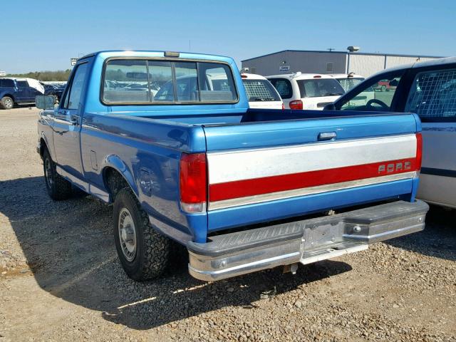 1FTDF15N8KPA99204 - 1989 FORD F150 BLUE photo 3