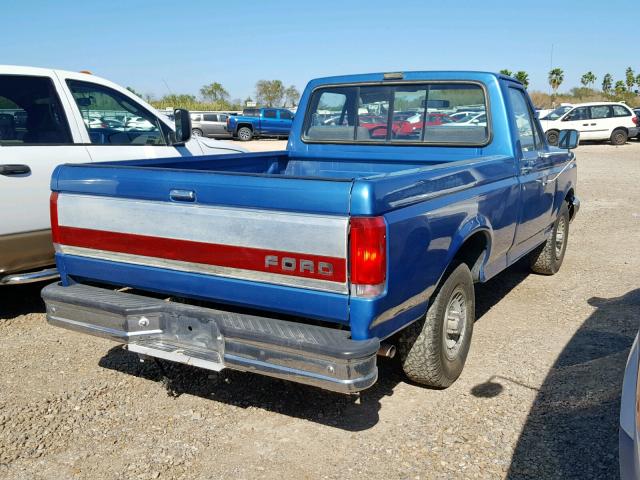 1FTDF15N8KPA99204 - 1989 FORD F150 BLUE photo 4