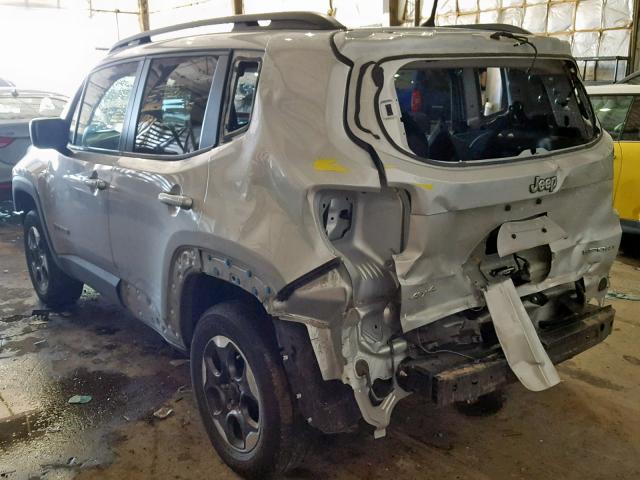 ZACCJBAB8HPE74645 - 2017 JEEP RENEGADE S SILVER photo 3