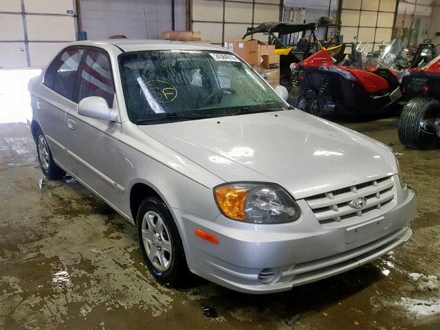 KMHCG45C44U547611 - 2004 HYUNDAI ACCENT GL SILVER photo 1