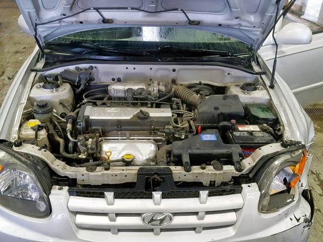 KMHCG45C44U547611 - 2004 HYUNDAI ACCENT GL SILVER photo 7