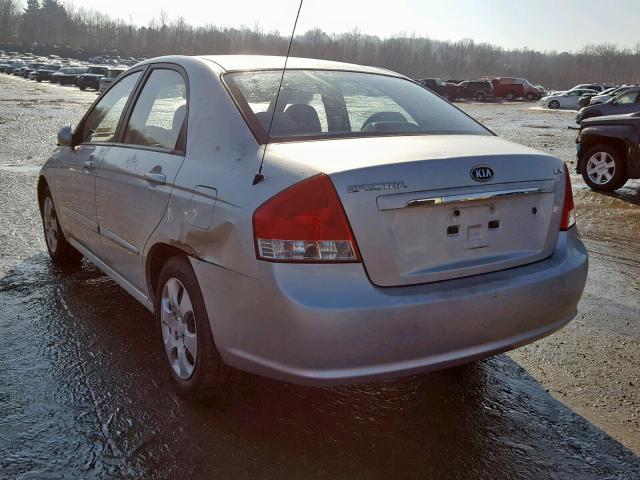 KNAFE122885557802 - 2008 KIA SPECTRA EX SILVER photo 3