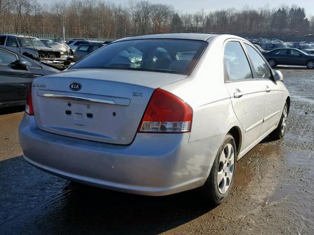 KNAFE122885557802 - 2008 KIA SPECTRA EX SILVER photo 4