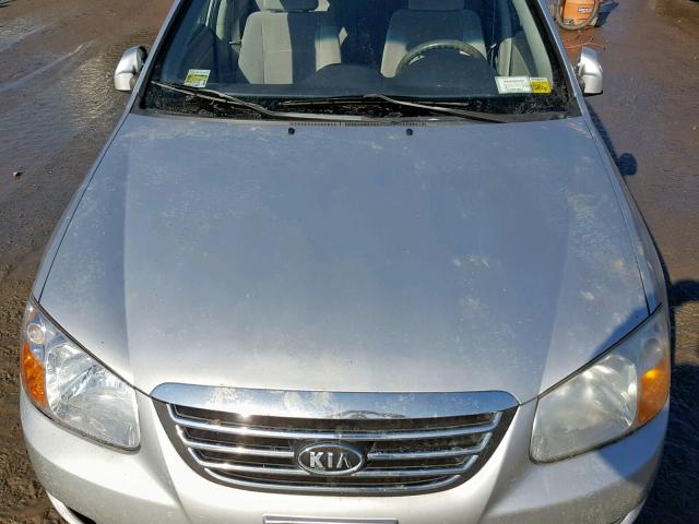 KNAFE122885557802 - 2008 KIA SPECTRA EX SILVER photo 7