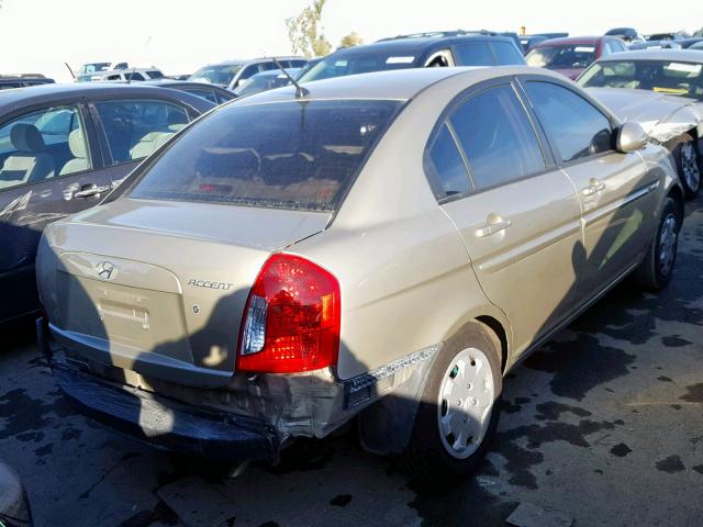 KMHCN46C06U018339 - 2006 HYUNDAI ACCENT GLS GOLD photo 4