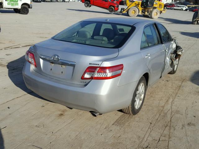 4T4BF3EK6BR206844 - 2011 TOYOTA CAMRY SILVER photo 4