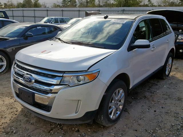 2FMDK3JC9DBA68299 - 2013 FORD EDGE SEL WHITE photo 2