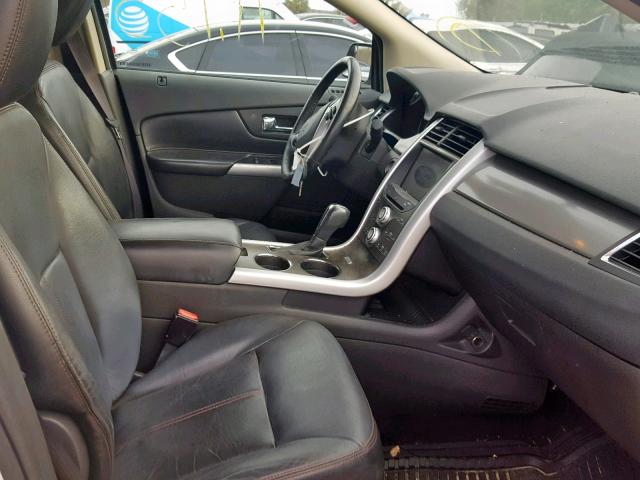 2FMDK3JC9DBA68299 - 2013 FORD EDGE SEL WHITE photo 5